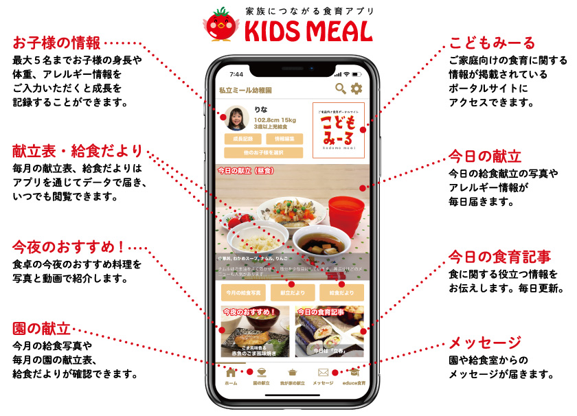 KIDS MEAL アプリ